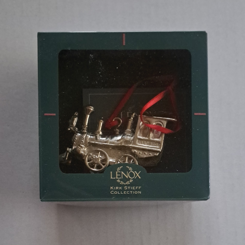 Lenox Kirk Stieff Collection Pewter Locomotive Train Ornament